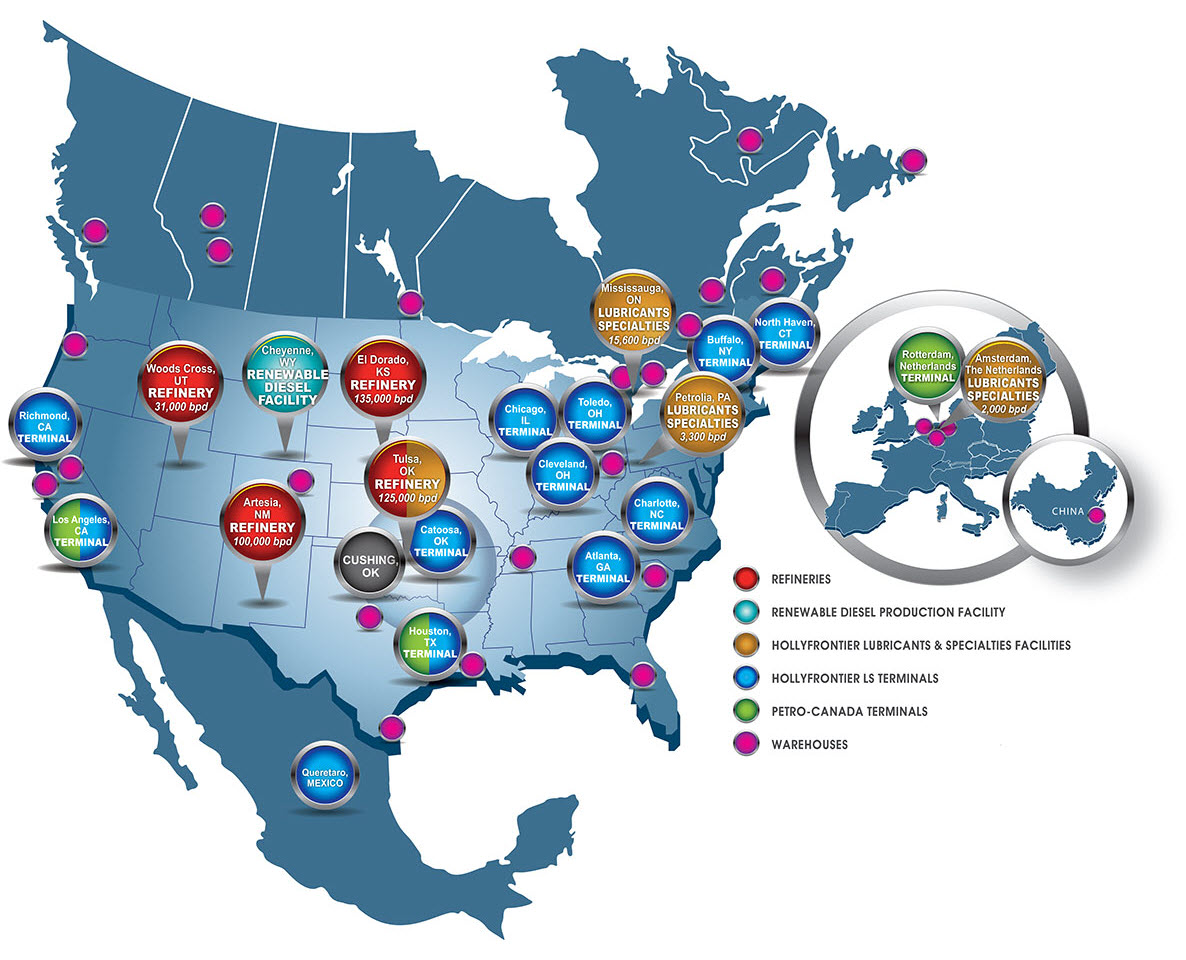 Refineries & Distribution Terminals | HollyFrontier Specialty Products